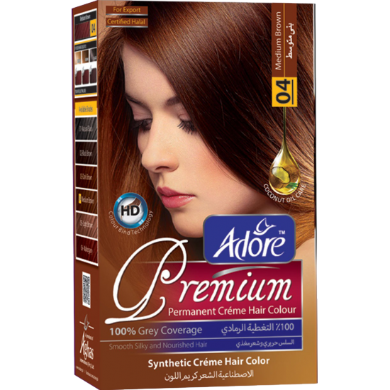 Adore Premium Hair Color Medium Brown 04